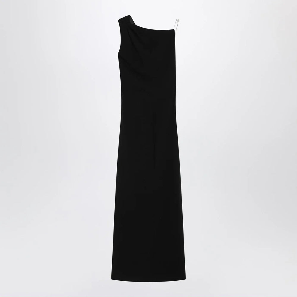 Max Mara Pianoforte - Long black cady bustier dress Brand Apparel & Accessories 40  IT