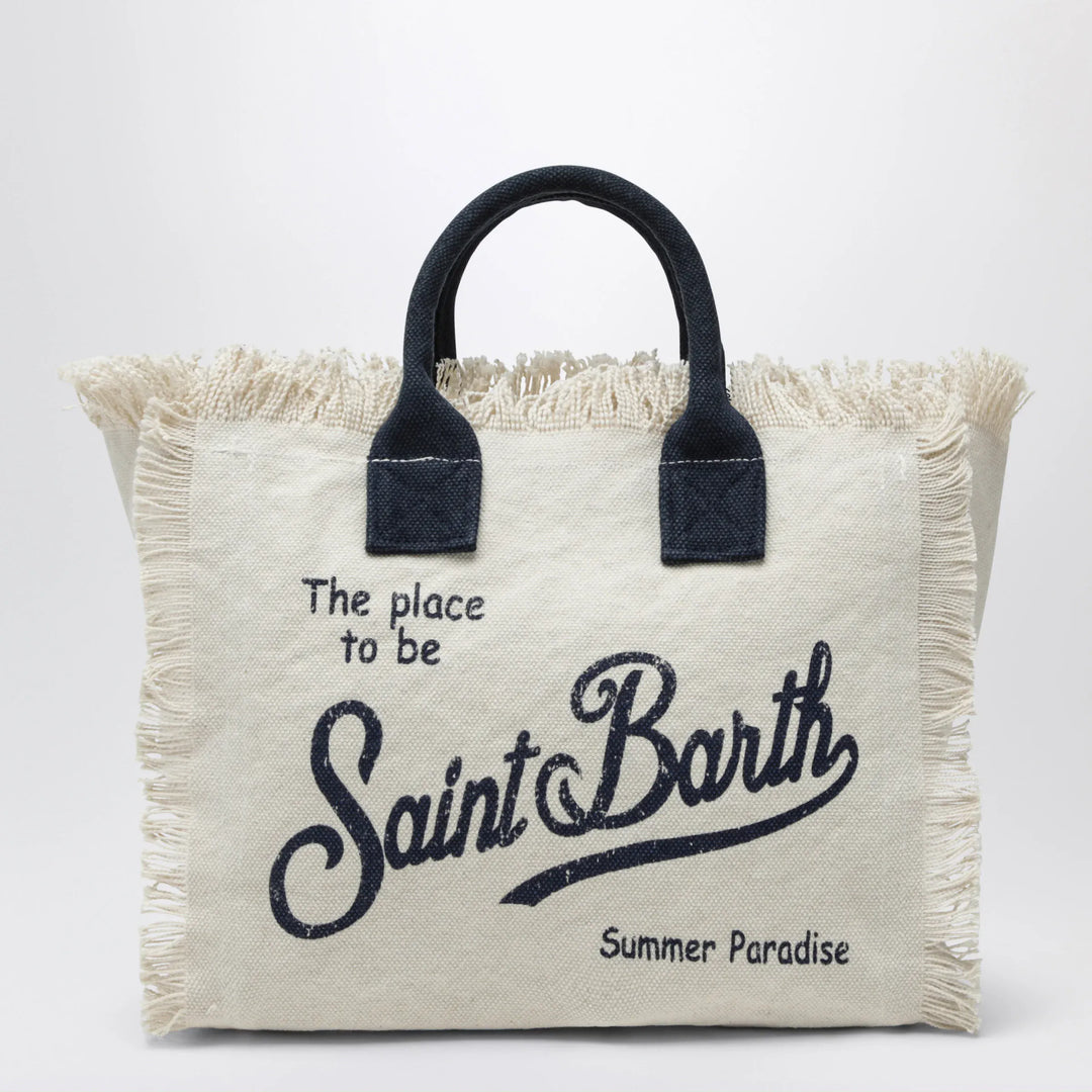 MC2 Saint Barth - White/blue Colette cotton bag Brand Apparel &amp; Accessories TU
