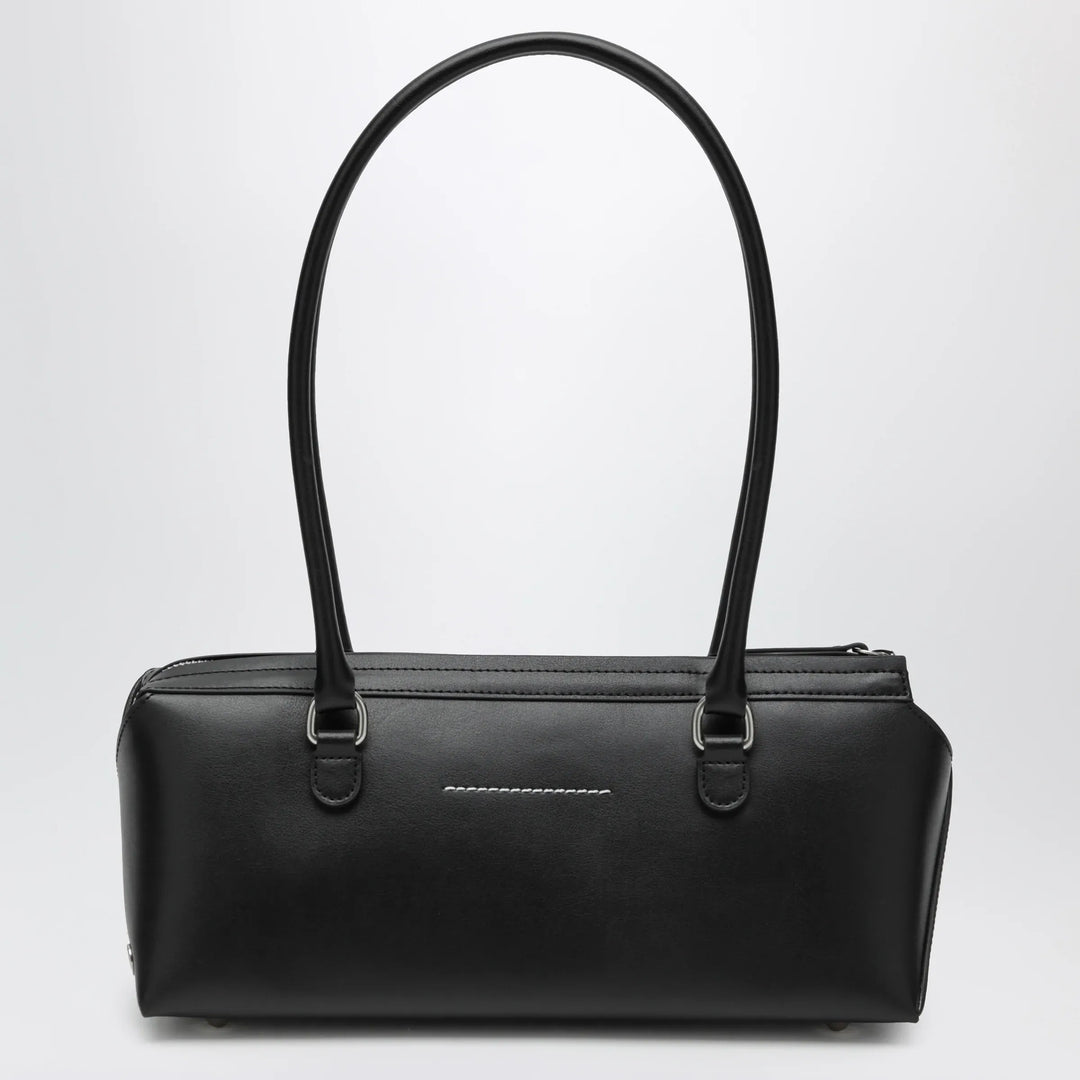 MM6 Maison Margiela - Small black leather Bowling bag Brand Apparel &amp; Accessories TU
