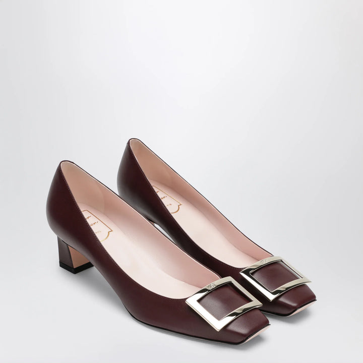 ROGER VIVIER - Dark burgundy leather Trompette Décolleté Brand Apparel &amp; Accessories