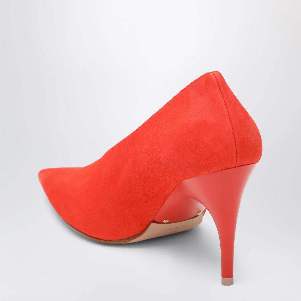 Balenciaga - Duchesse 90 mm suede goatskin pumps in tangerine Brand Apparel & Accessories > Shoes
