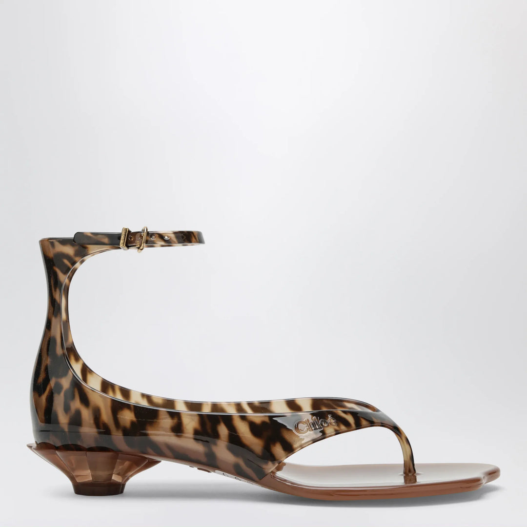 Chloé - Jelly sandals in TPU with leopard print Brand Apparel &amp; Accessories > Shoes 36 IT