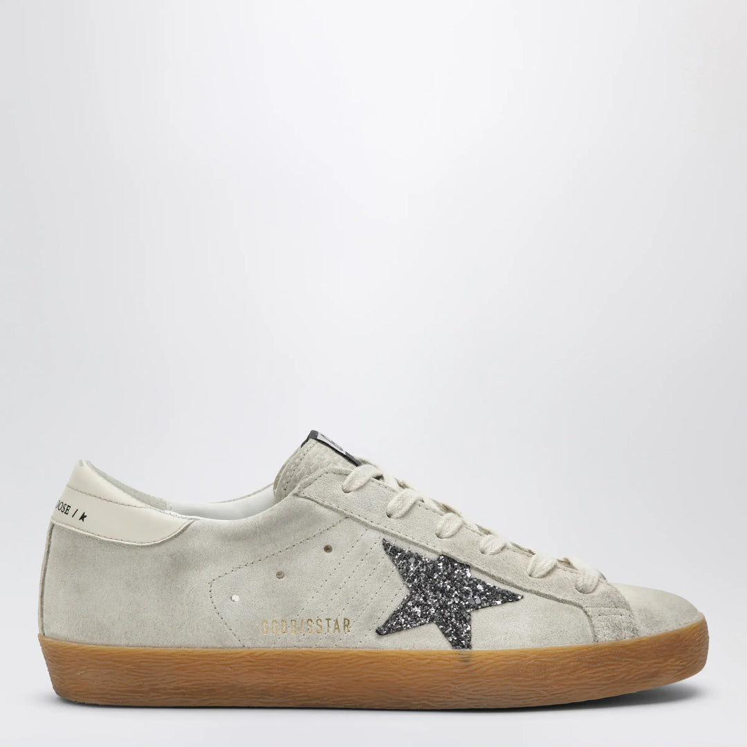 Golden Goose - Golden Goose Super-Star sneakers in pearl with glitter star Brand Apparel &amp; Accessories > Shoes
