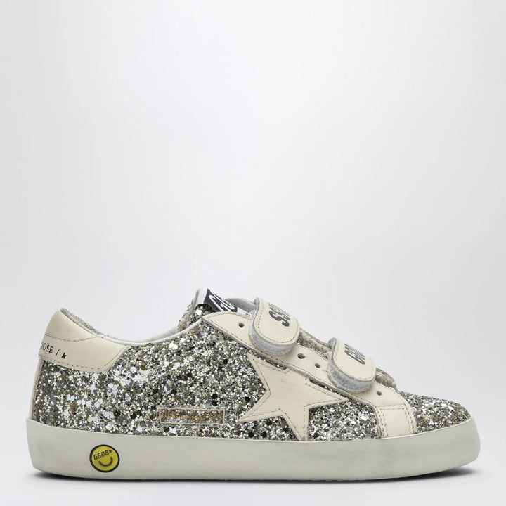 Golden Goose - Old School sneaker in platinum/cream glitter Brand Apparel &amp; Accessories > Shoes 30