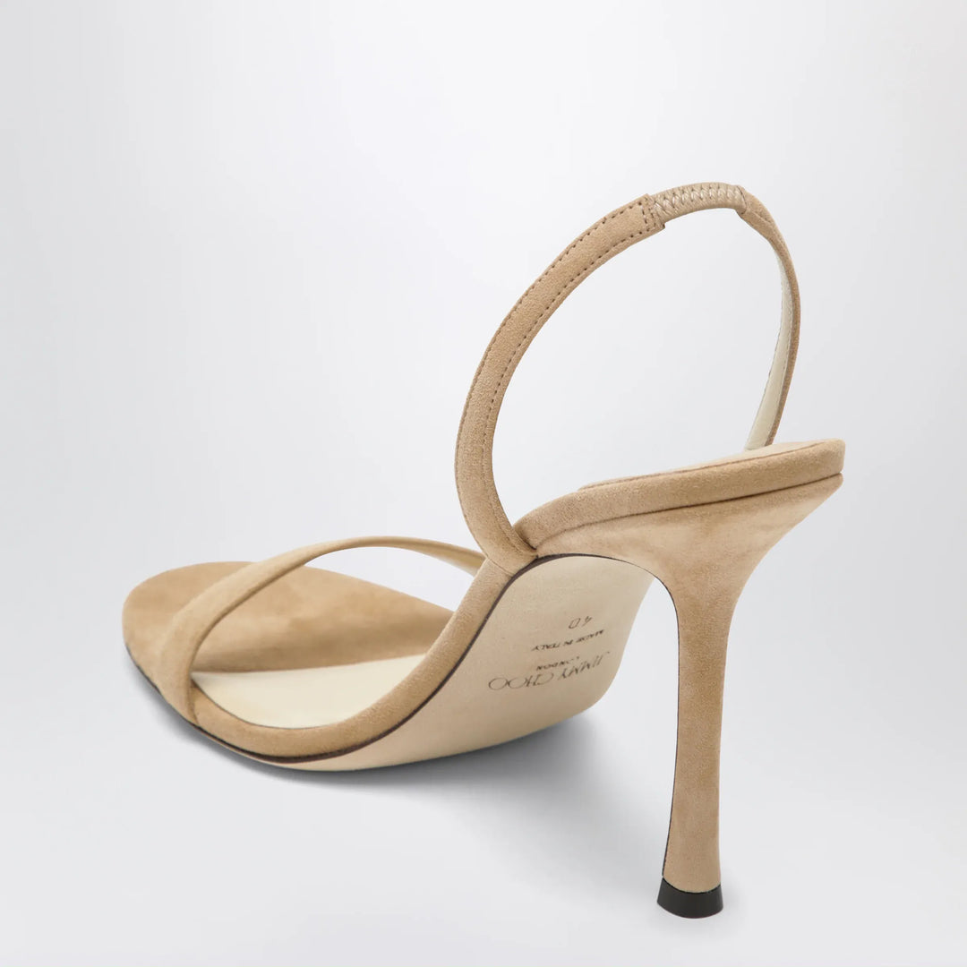 Jimmy Choo - Jenn 100 beige suede sandals Brand Apparel &amp; Accessories > Shoes