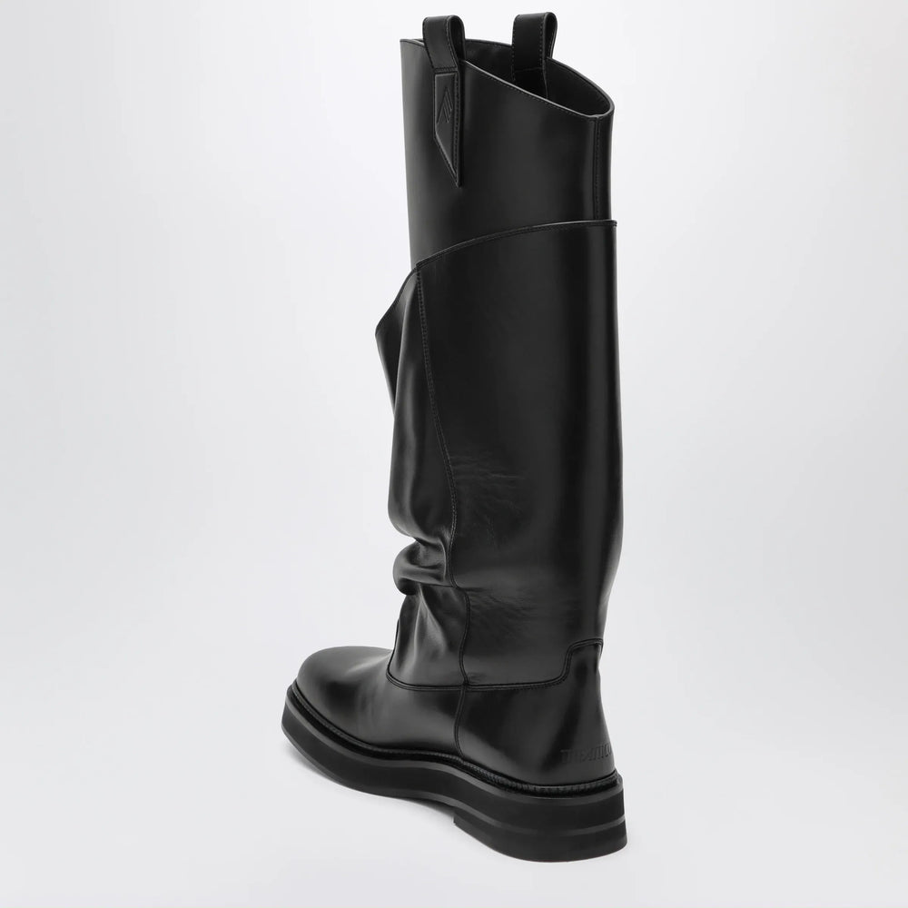 The Attico - Robin Passeggiata combat boots in black calf leather Brand Apparel & Accessories > Shoes