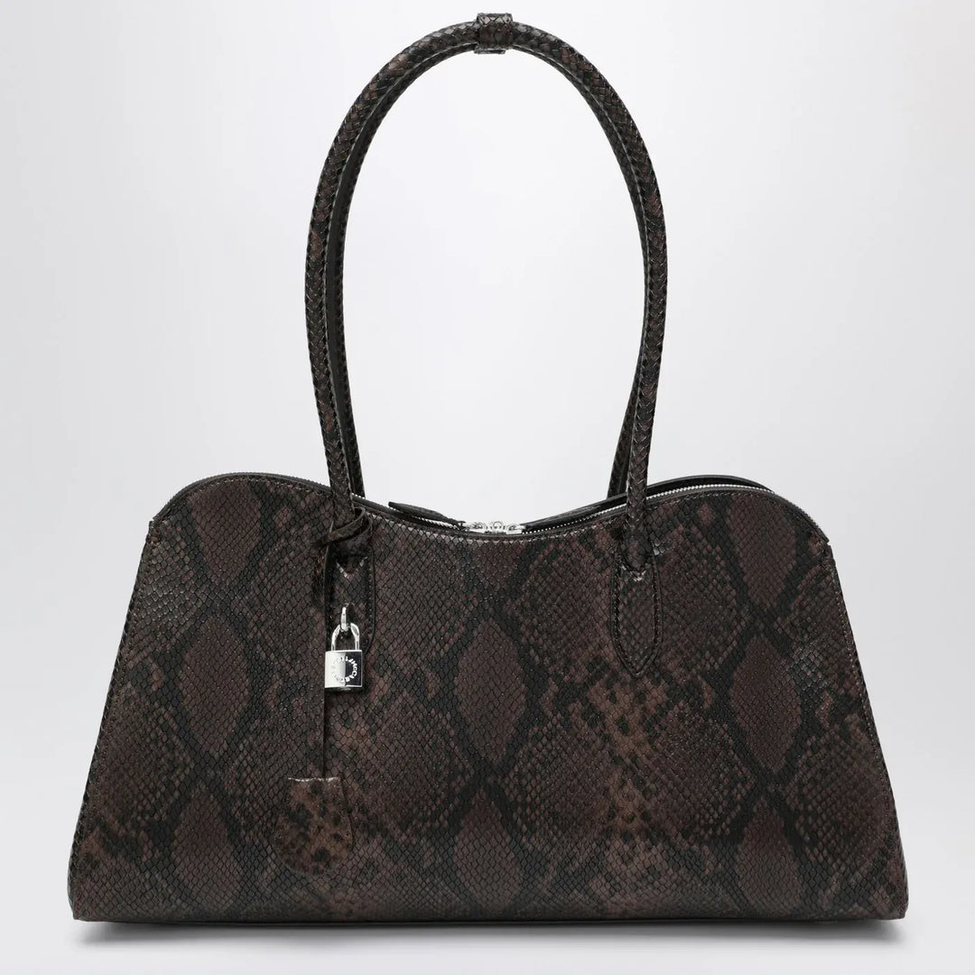 Stella McCartney - Espresso snake-effect Ryder tote bag Brand Apparel &amp; Accessories U