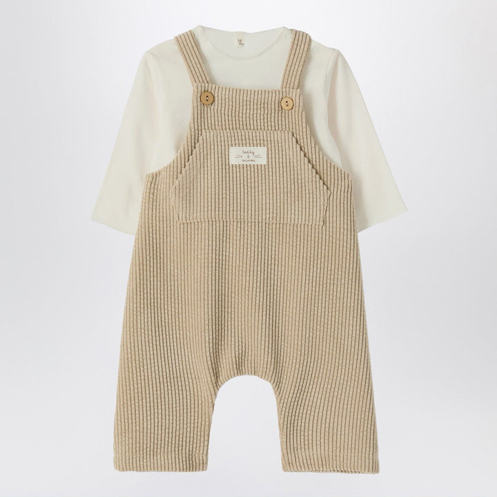 Apparel &amp; Accessories Teddy &amp; Minou - Beige outfit with corduroy overalls Brand