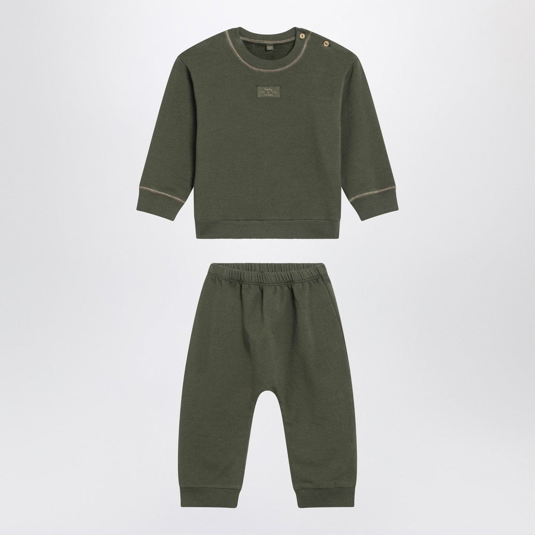 Apparel &amp; Accessories Teddy &amp; Minou - Moss green two-piece cotton suit Brand