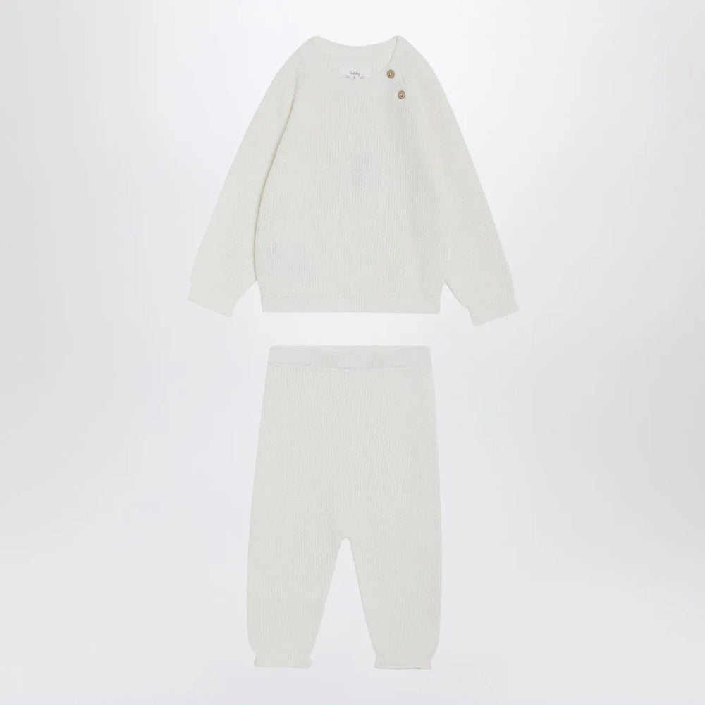 Teddy & Minou - Two-piece suit in milk white Brand Apparel & Accessories 9/12M