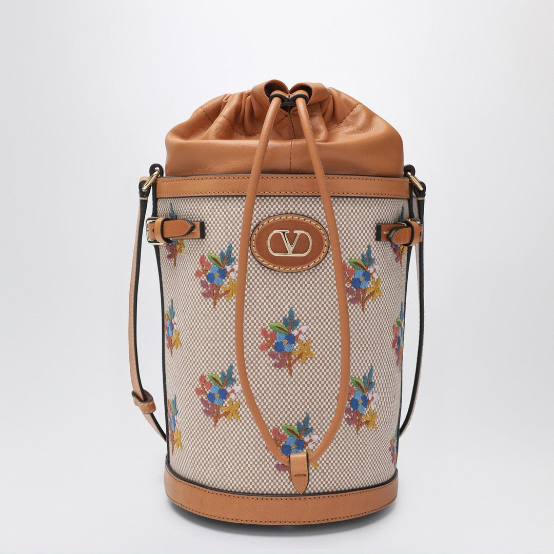 Apparel & Accessories TU Valentino Garavani - Canvas bucket bag with floral embroidery Brand