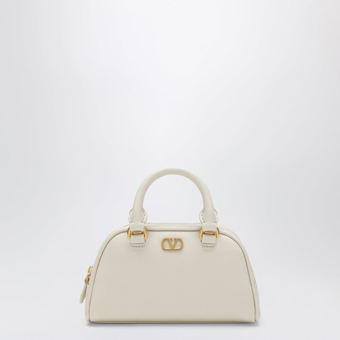 Apparel & Accessories TU Valentino Garavani - Ivory VLogo Signature mini duffle bag in grained calfskin Brand