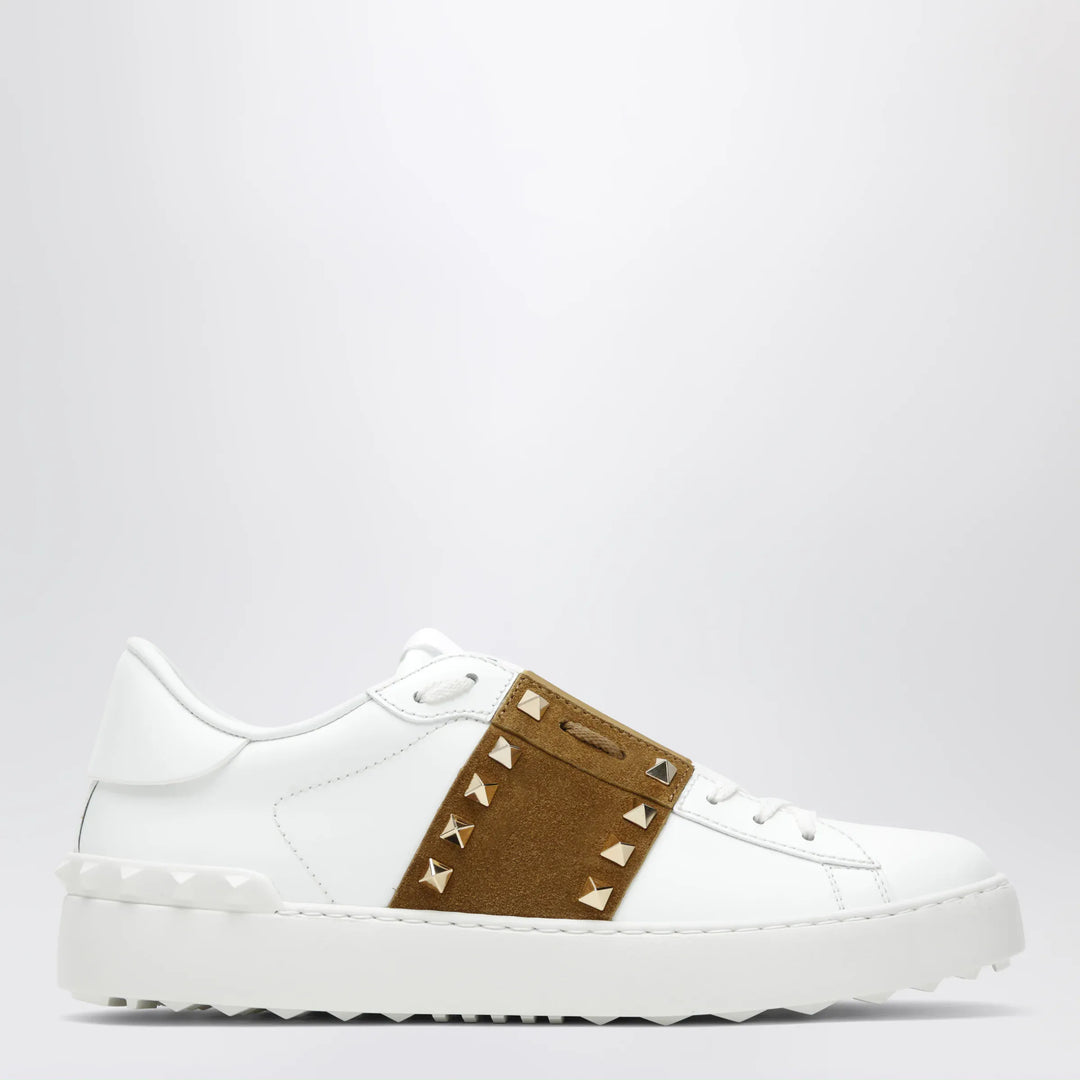 Valentino Garavani - Rockstud Untitled trainers in white leather/beige Havana Brand Apparel &amp; Accessories