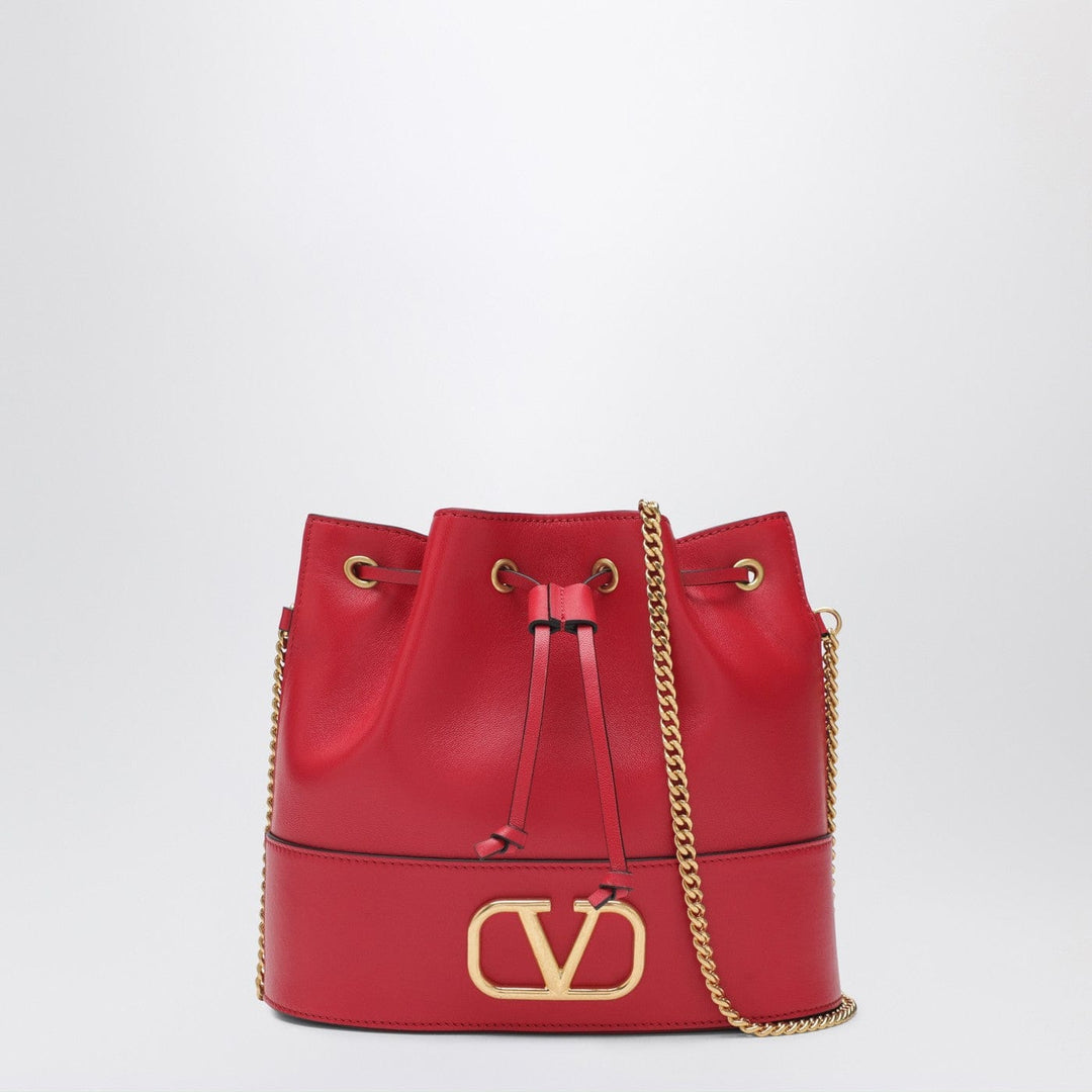 Apparel & Accessories TU Valentino Garavani - Vlogo red leather bucket bag Brand
