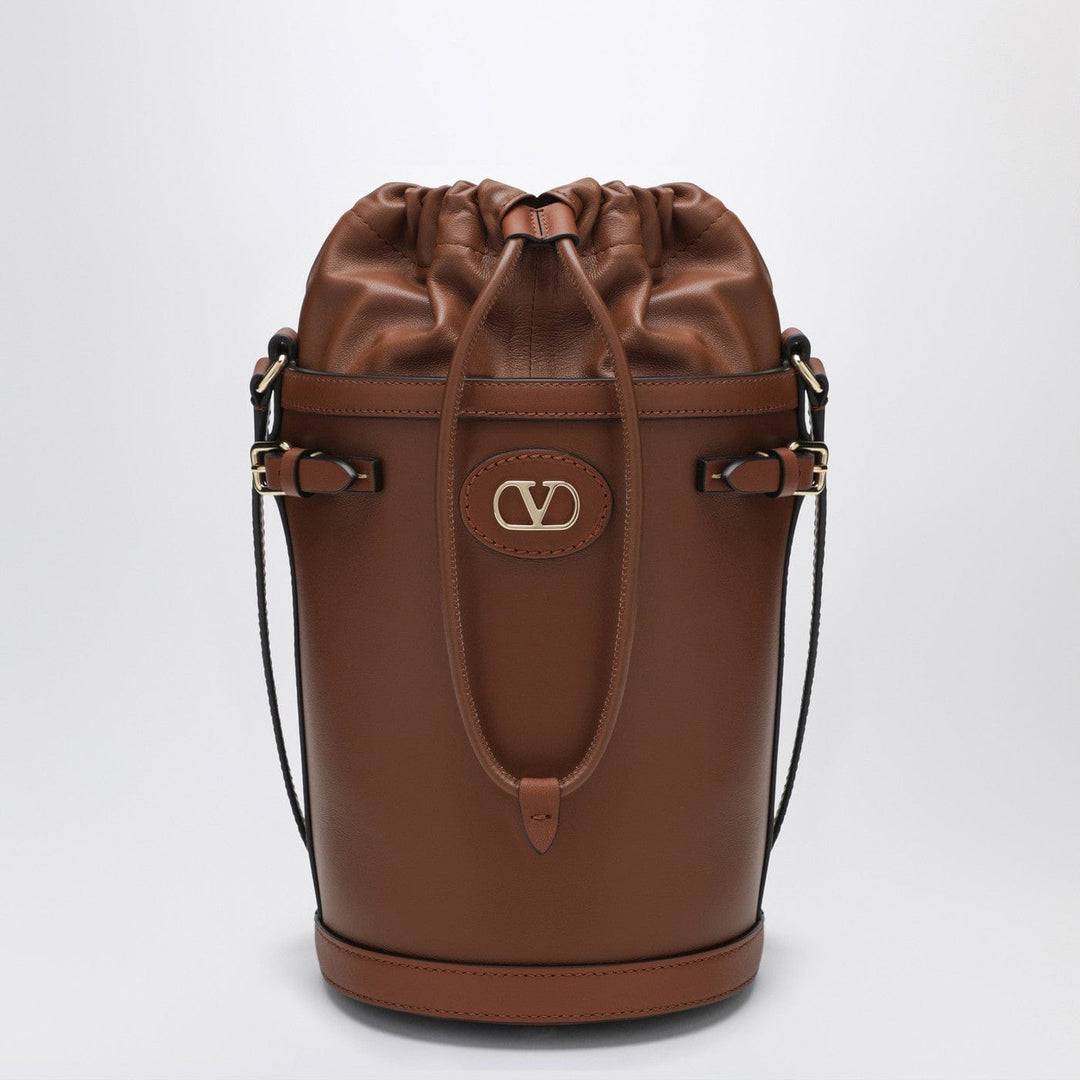 Apparel & Accessories TU Valentino Garavani - VLogo Signature Bucket Bag in Tobacco Brand