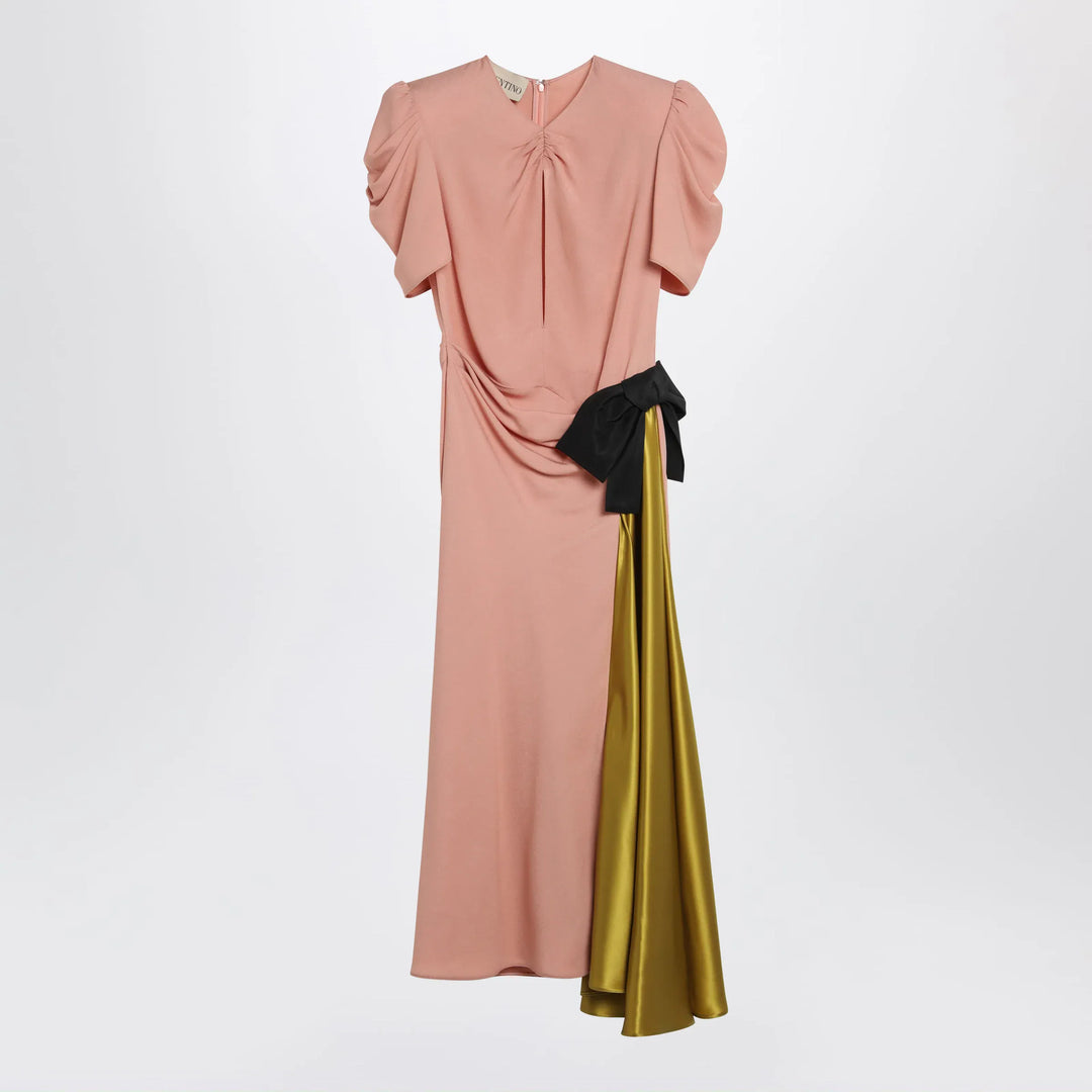 Valentino - Pink midi dress with maxi bow Brand Apparel &amp; Accessories 44  IT