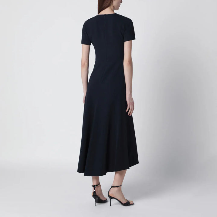 Victoria Beckham - Blaire dress with gathered waist in navy blue Brand Apparel &amp; Accessories