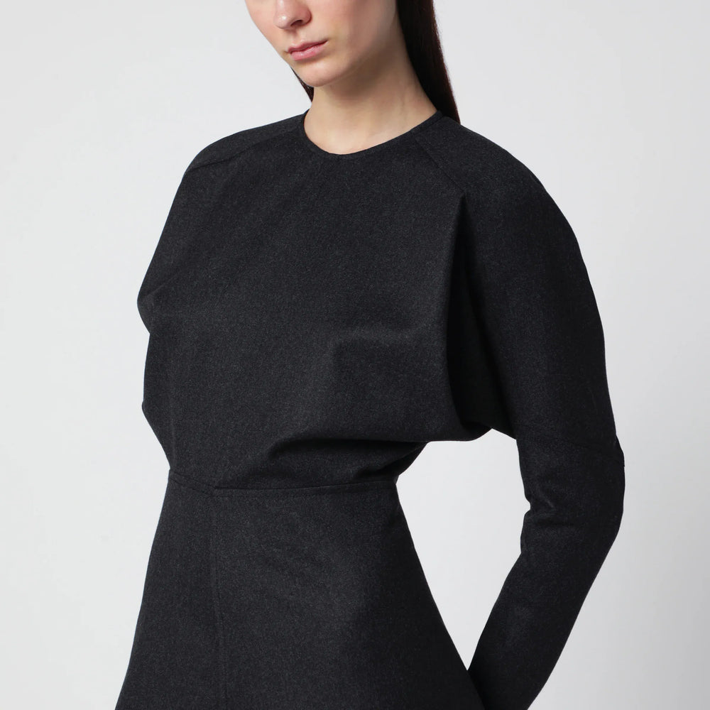 Victoria Beckham - Doman virgin wool dress in dark grey mélange Brand Apparel & Accessories