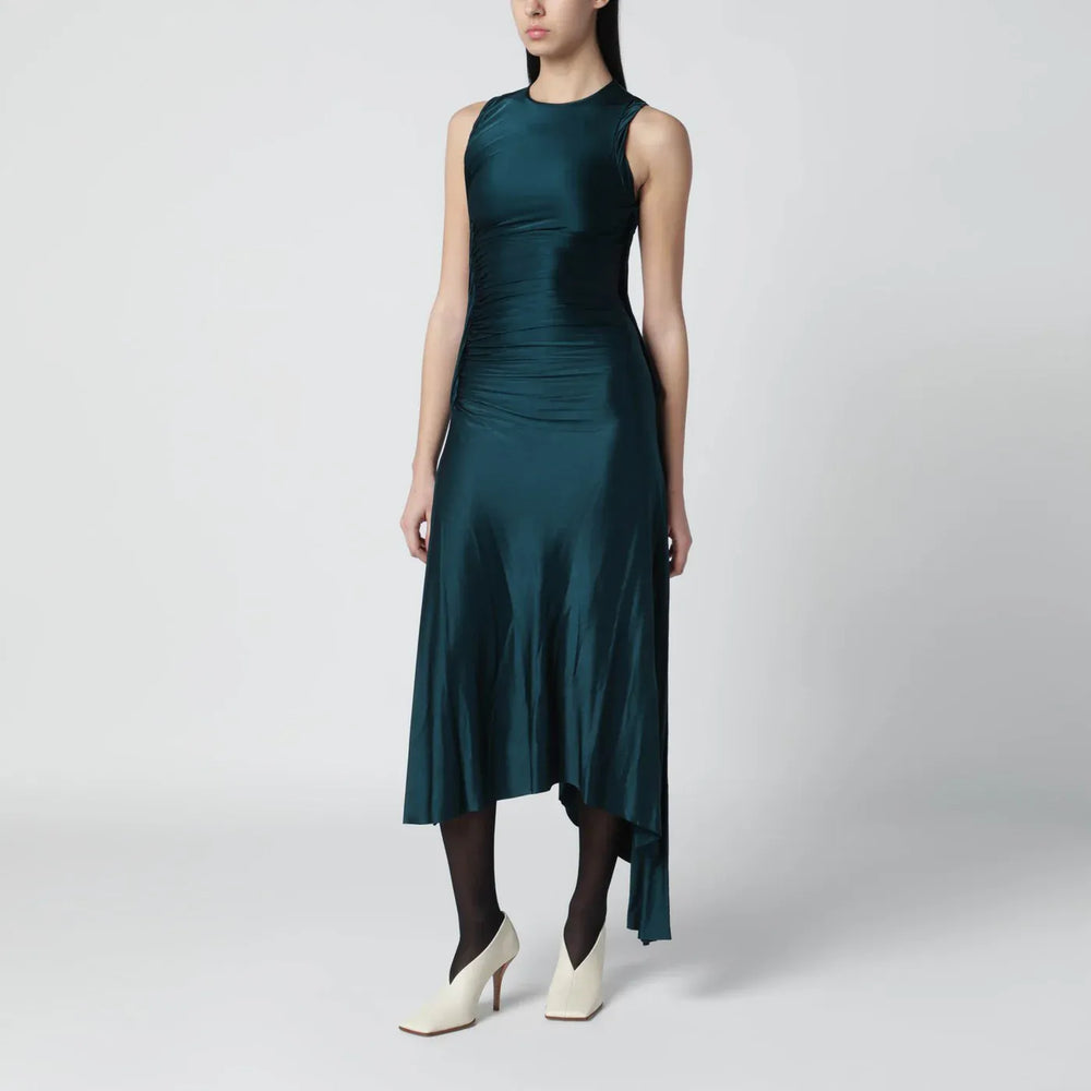 Victoria Beckham - Twist dress in dark aqua green Brand Apparel & Accessories 6 UK
