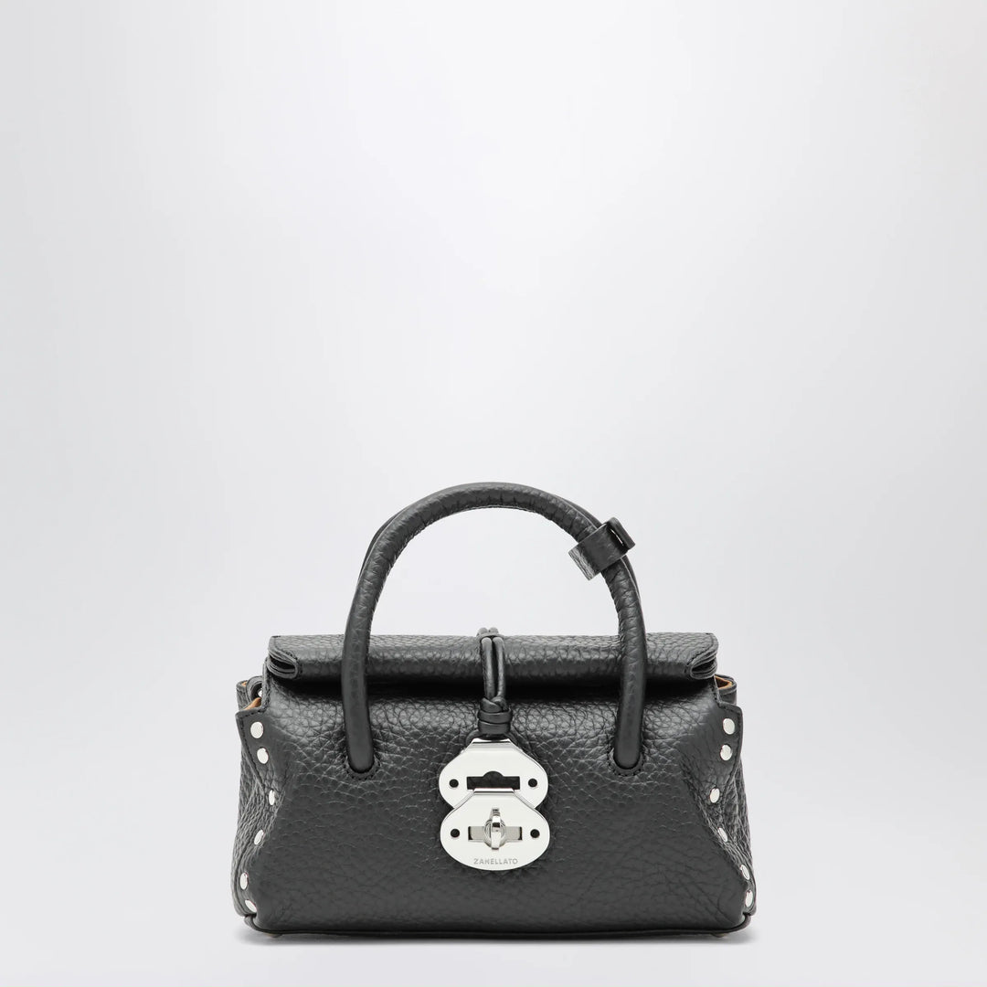 Zanellato - Dotta Baby black grained leather bag Brand Apparel &amp; Accessories U
