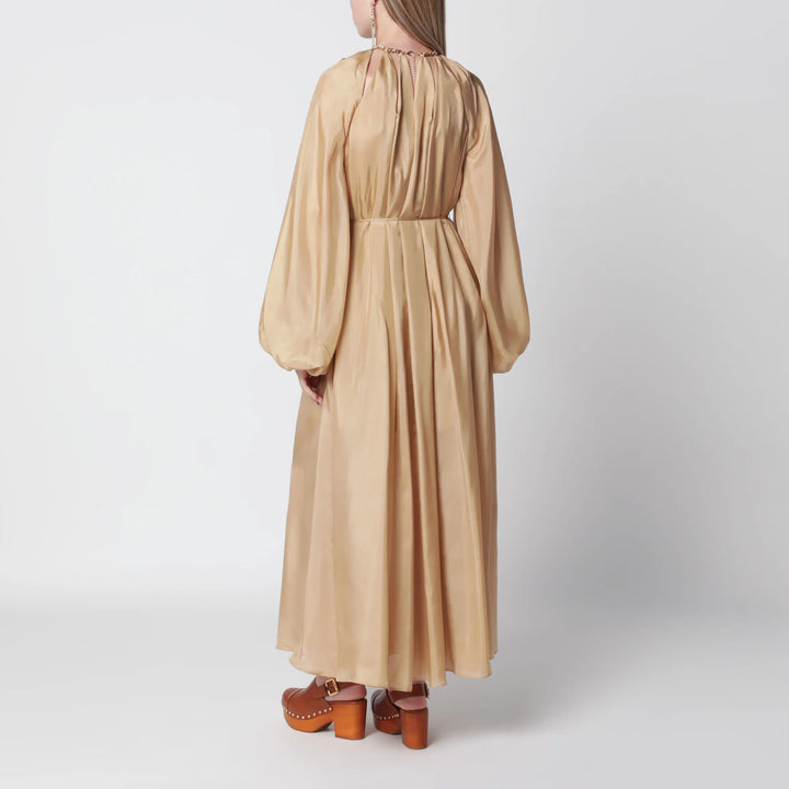 ZIMMERMANN - Mahon maxi dress in silk habotai champagne Brand Apparel &amp; Accessories 2