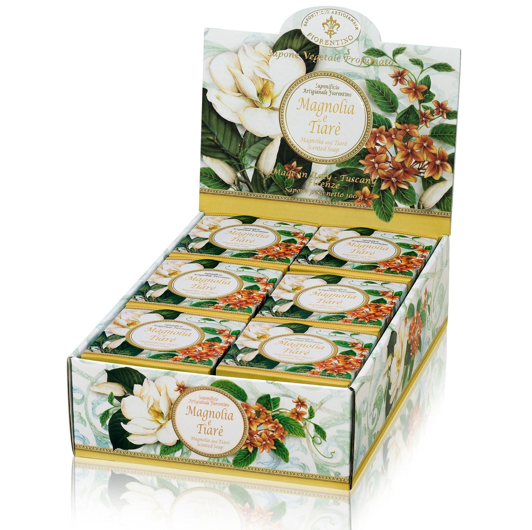 Saponificio Artigianale Fiorentino Bar soap Saponificio Artigianale Fiorentino Magnolia & Tiare Flower 12x100g Brand