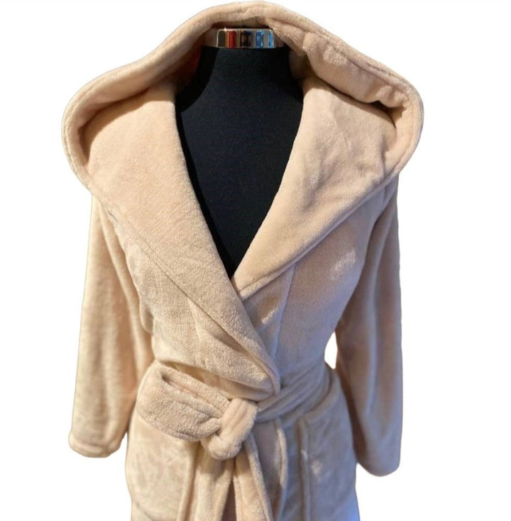 Brogo Bathrobe Brogo Microfiber Supersoft Hooded Bathrobe Blush S/M Brand