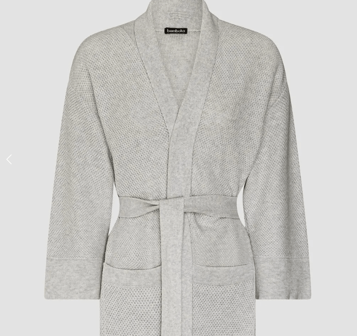 Bathrobes (S/M) H125cm / Oyster Bemboka Pure Cotton Knitted Bathrobes Brand