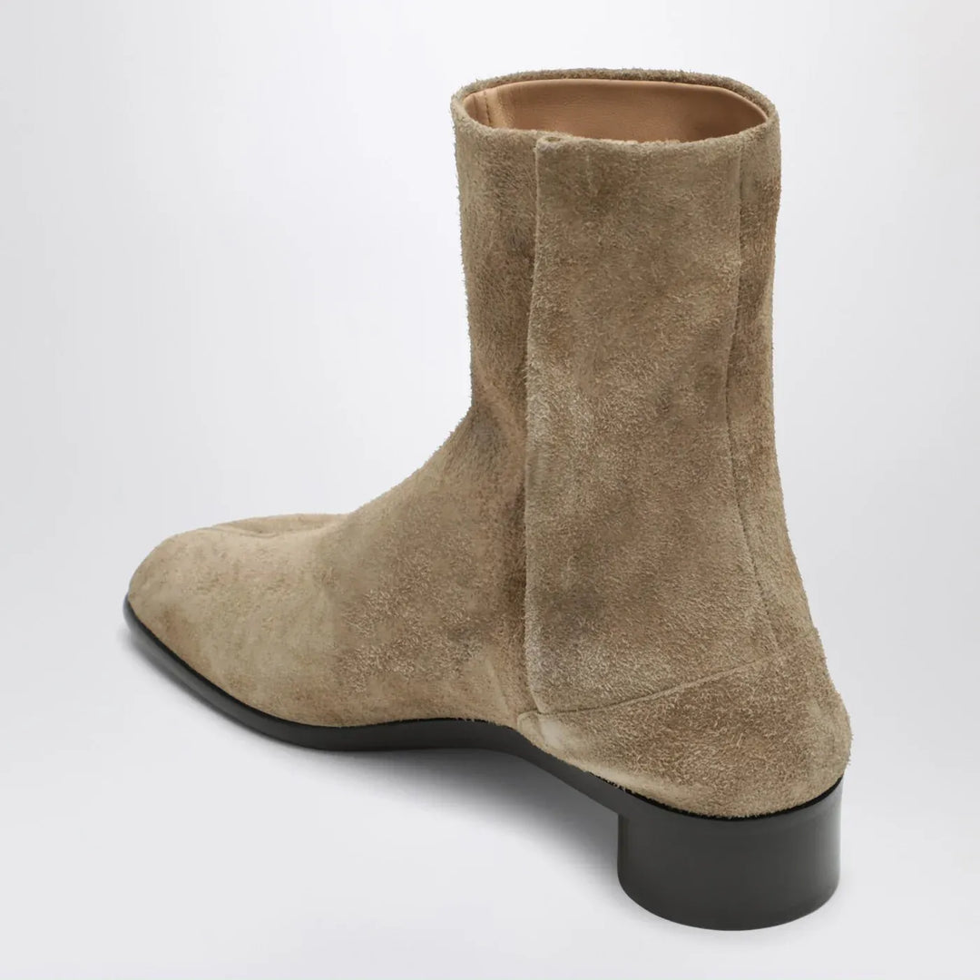 Maison Margiela - Beige suede Tabi ankle boots Brand Boots