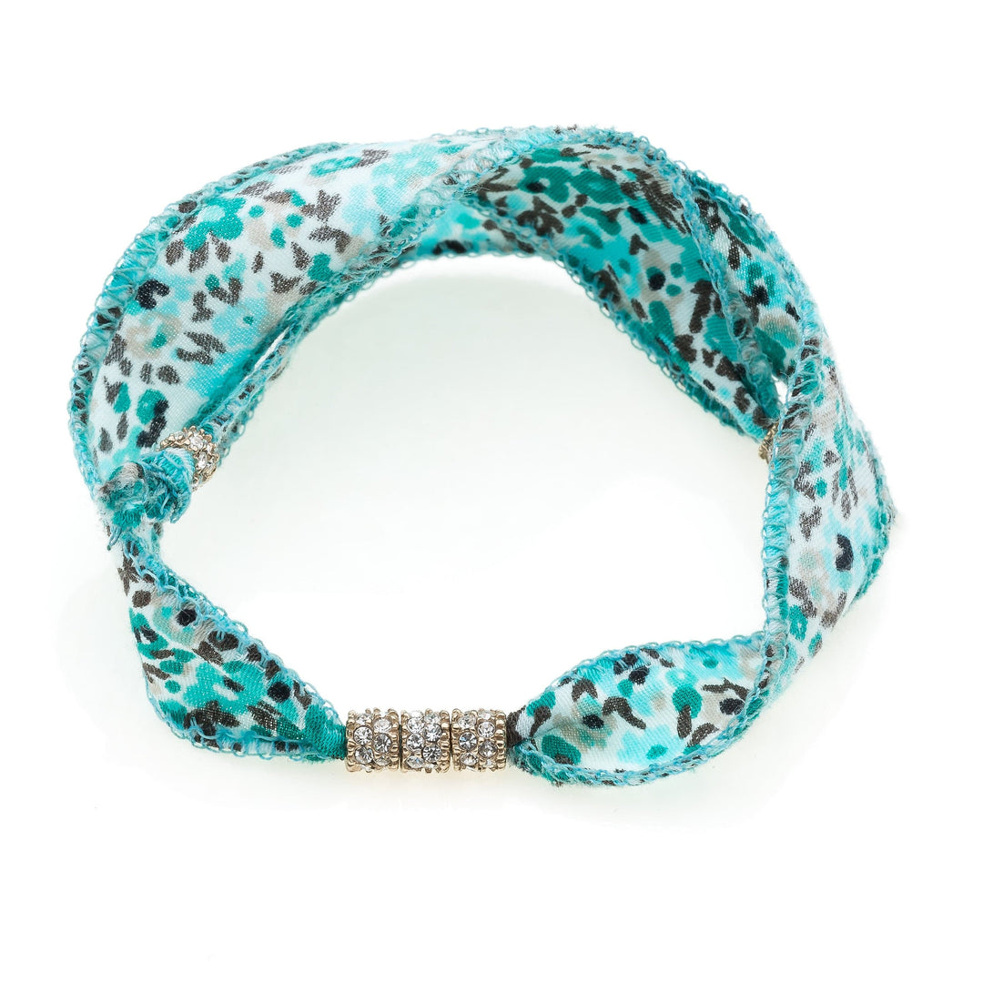 Giora Bracelet Giora' Soft Silk Bracelet with Swarovski Crystals Acquamarine  Giora' Soft Silk Bracelet with Swarovski Crystal Brand