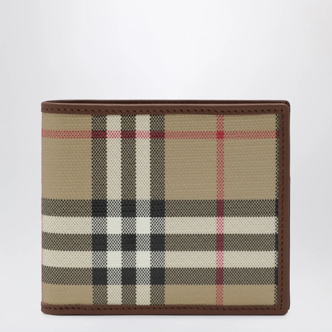 Burberry - Beige Check bifold wallet Brand U