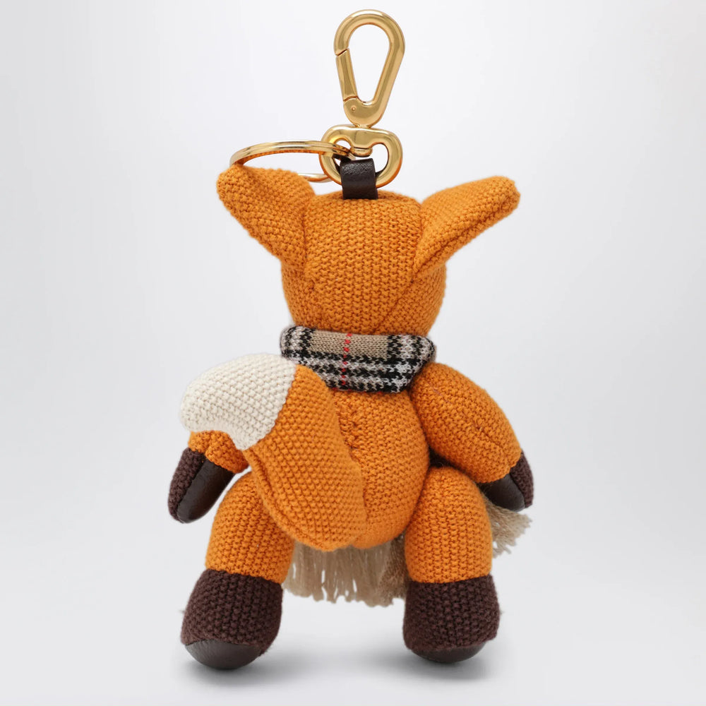 Burberry - Orange fox charm in knitted cotton Brand U