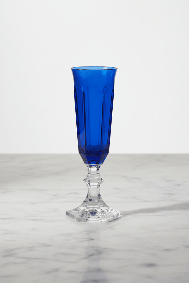Mario Luca Giusti Dolce Vita Set of 2 Champagne Flute Royal Blue Brand Champagne Flute