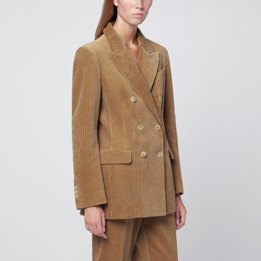 Coats & Jackets Camel-coloured ribbed velvet jacket Brand