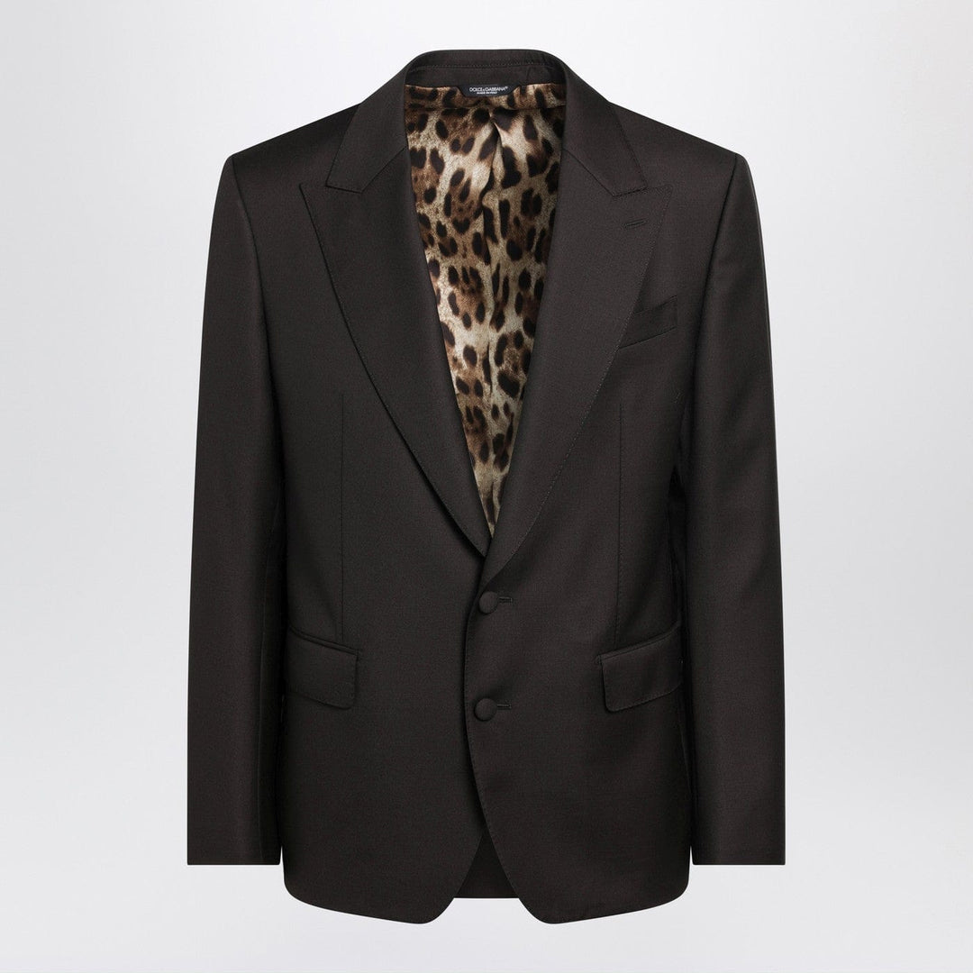 Coats &amp; Jackets Dolce&amp;Gabbana - Brown single-breasted wool jacket Brand