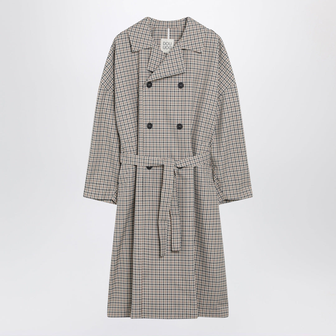 Coats & Jackets Douuod - Double-breasted check trench coat Brand