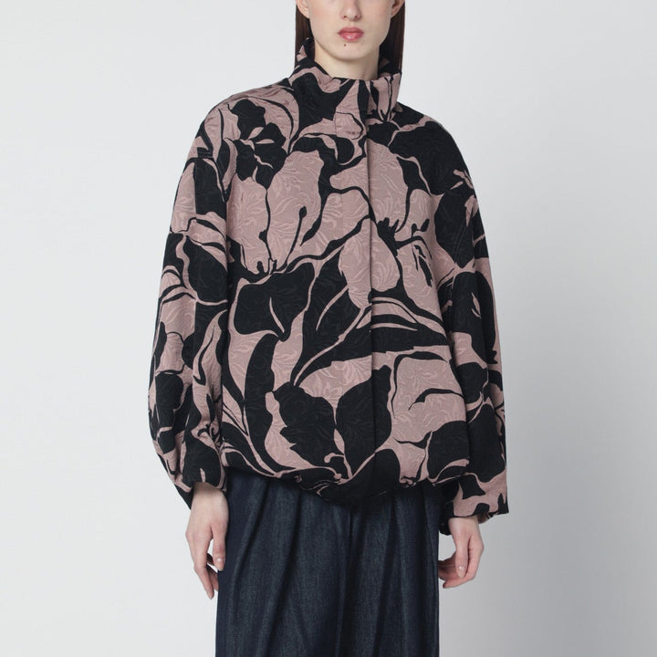 Coats &amp; Jackets M Dries Van Noten - Black jacket with floral jacquard texture Brand