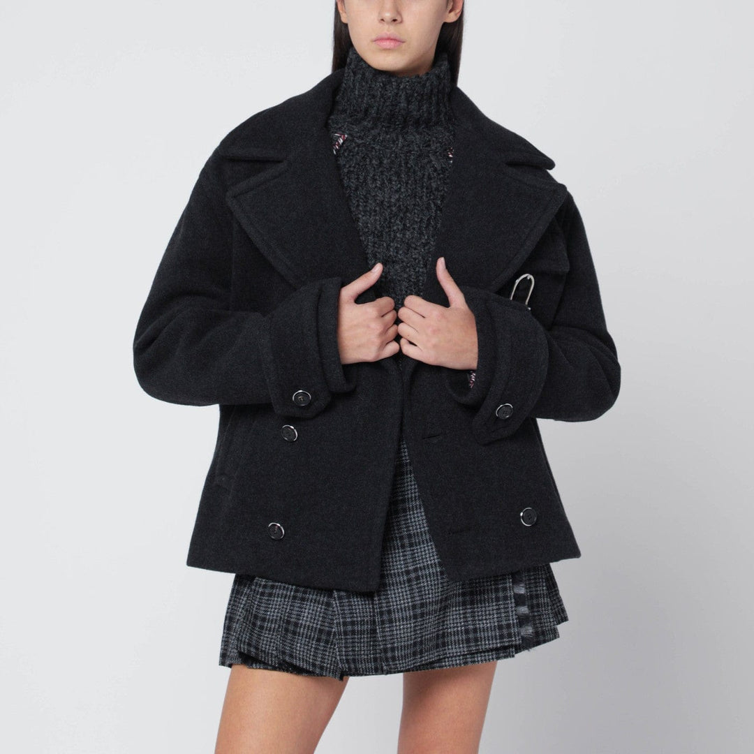 Coats &amp; Jackets 44  IT Durazzi Milano - Dark grey mélange wool coat Brand