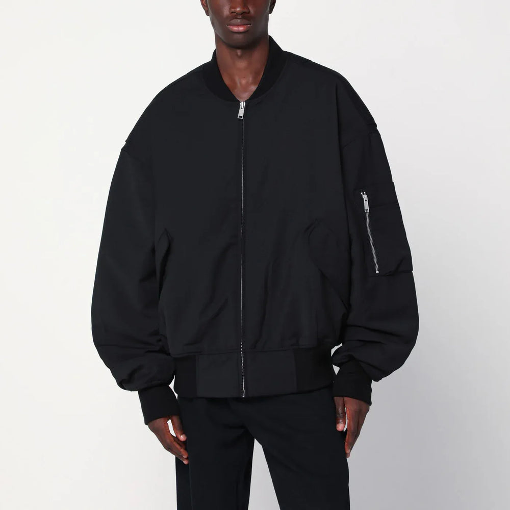 Entire Studios - Black zip-up bomber jacket in wool blend Brand Coats & Jackets L