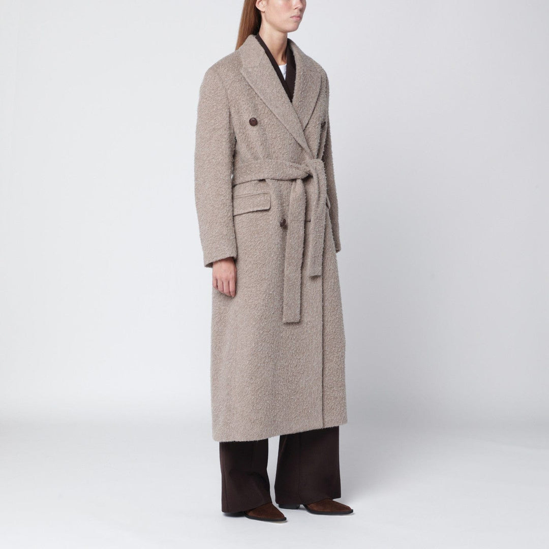 Coats & Jackets 42  IT Golden Goose - Greige wool-blend belted coat Brand