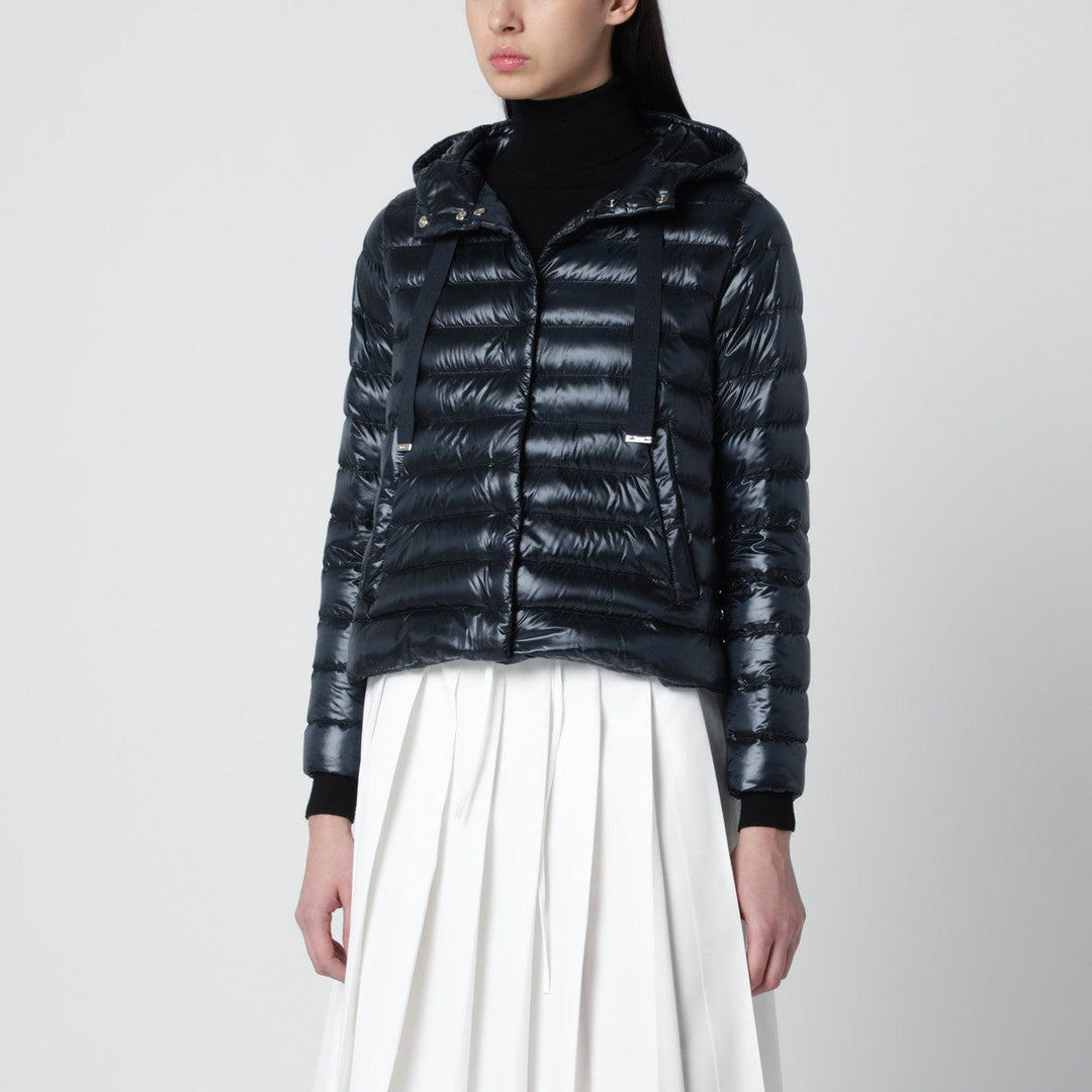 Coats &amp; Jackets HERNO - Navy blue ultralight nylon puffer jacket Brand