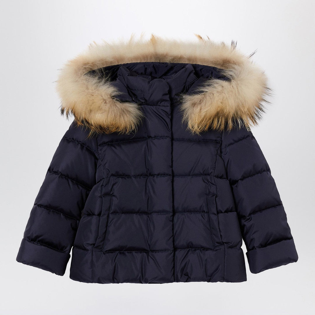 Coats &amp; Jackets 4 Il Gufo - Blue nylon hooded down jacket Brand