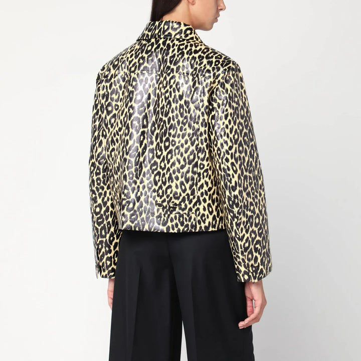 Jil Sander - Leopard print jacket in coated fabric Brand Coats &amp; Jackets