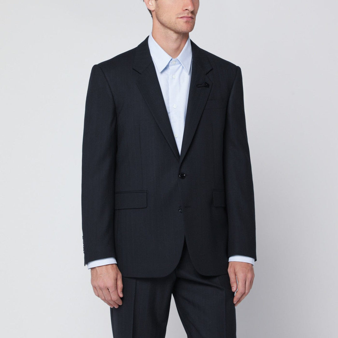 Coats &amp; Jackets Lardini - Single-breasted blue wool blend jacket Brand