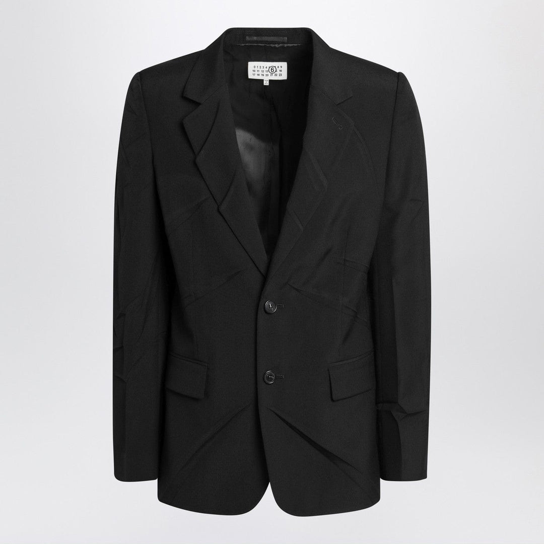 Coats & Jackets MM6 Maison Margiela - Black wool-blend jacket Brand