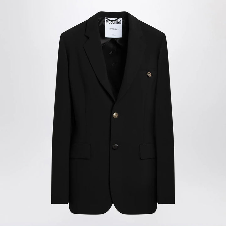Moschino - Black single-breasted jacket Brand Coats &amp; Jackets 40  IT