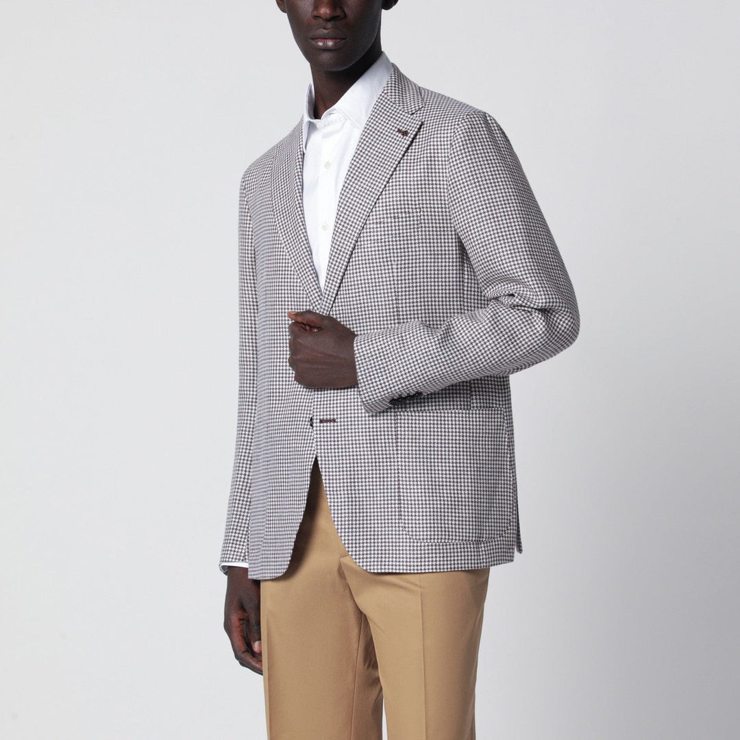 Coats &amp; Jackets Tagliatore - Single-breasted jacket with brown pattern Brand