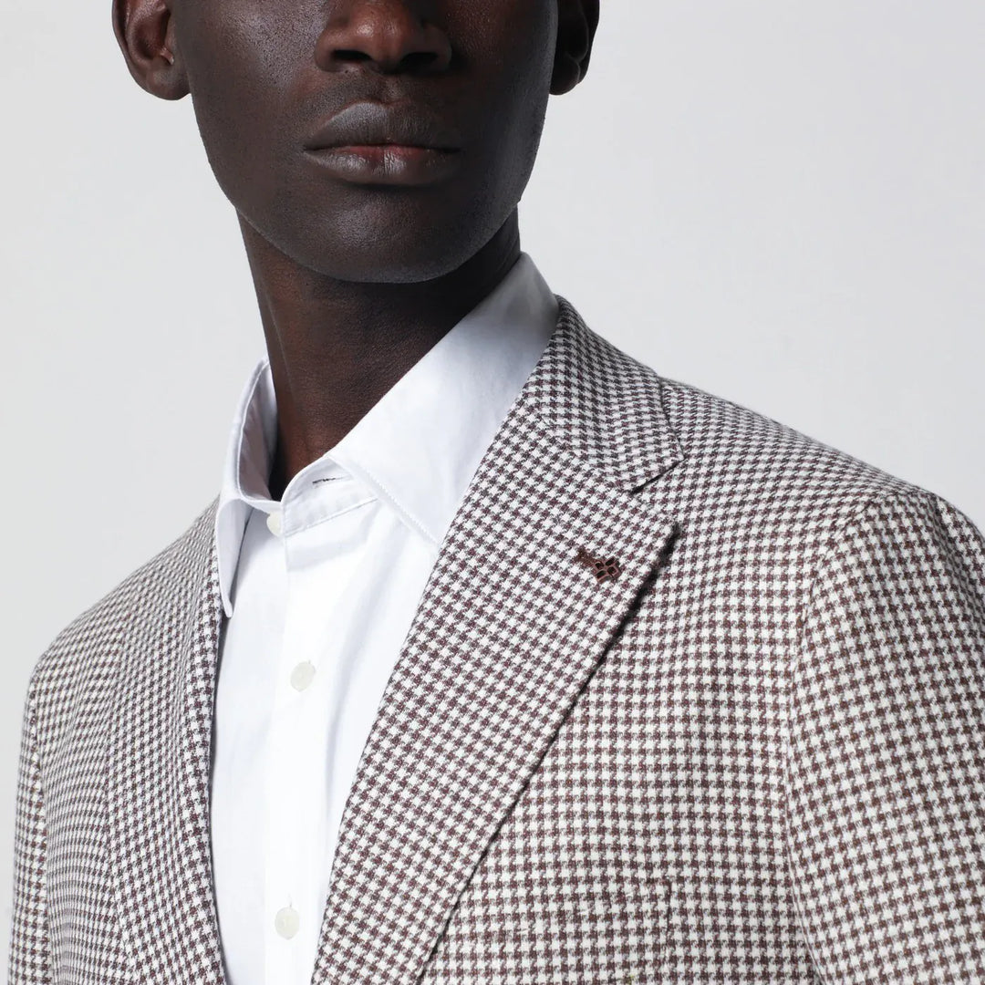 Tagliatore - Single-breasted jacket with brown pattern Brand Coats &amp; Jackets