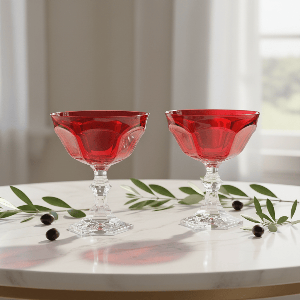Mario Luca Giusti Dessert Cup Set of 2 Red Brand Dessert Cup