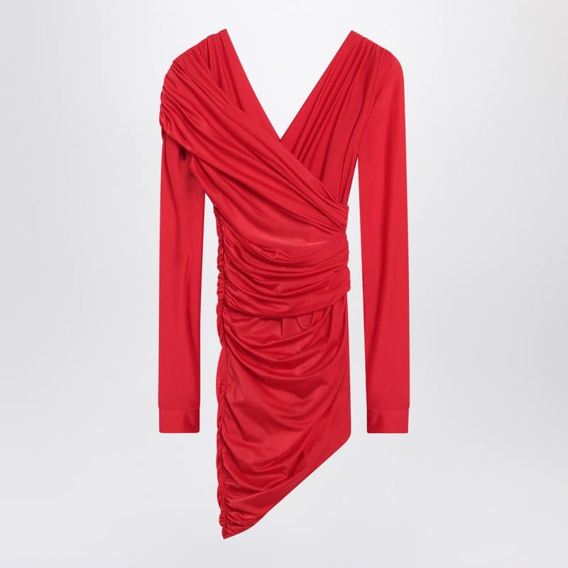 Dresses Balenciaga - Draped mini dress in red jersey - 36 FR Brand
